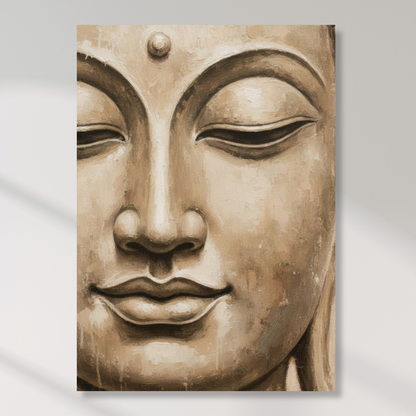 Earthly Buddha Wall Art Canvas Print