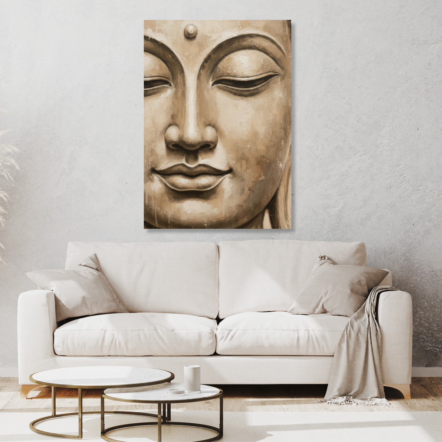 Earthly Buddha Wall Art Canvas Print