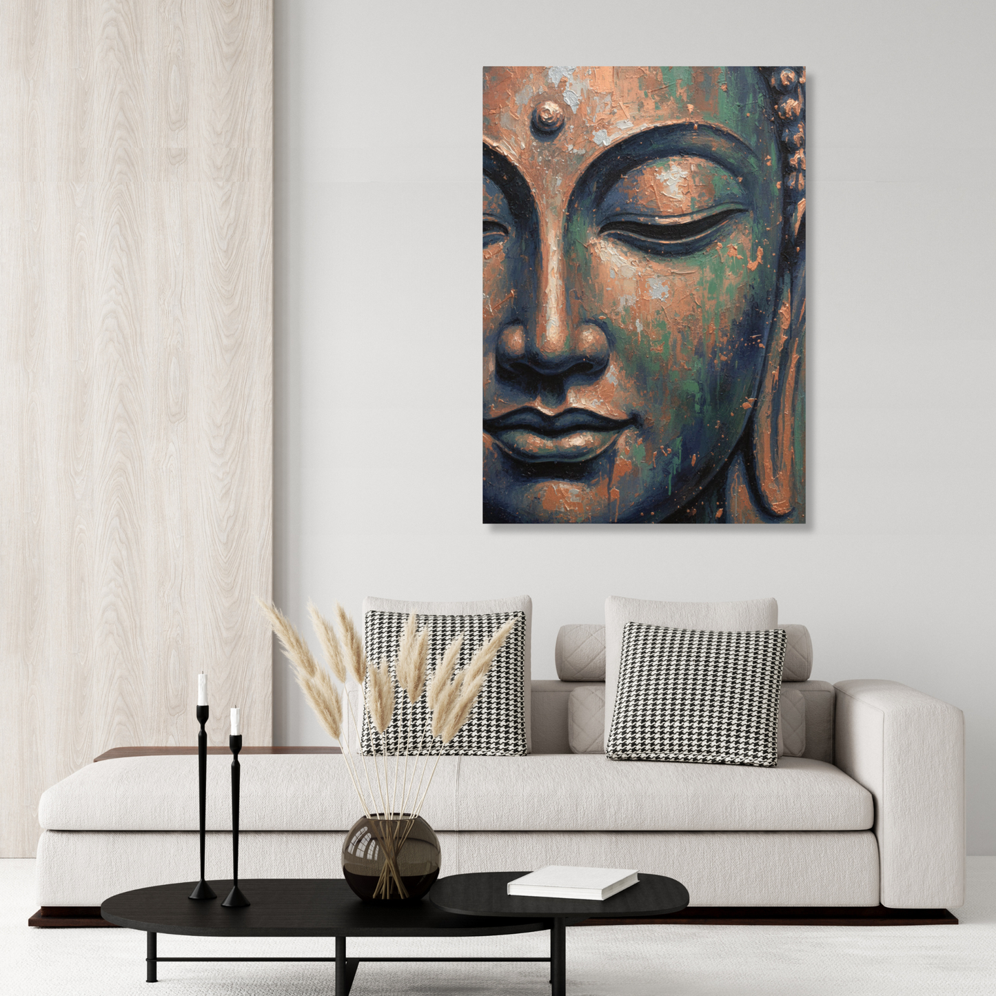 The Face of Buddha Wall Art Canvas Print