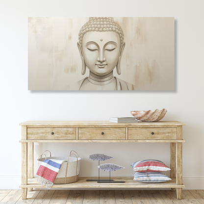 Buddha Earthly Aesthetics Panoramic Wall Art Canvas Print