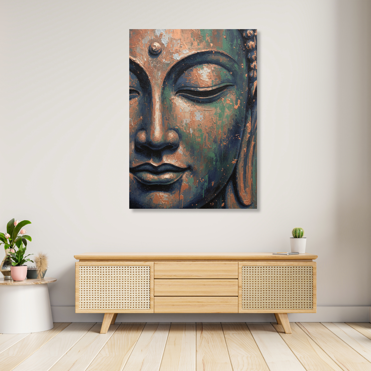 The Face of Buddha Wall Art Canvas Print