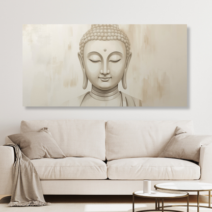 Buddha Earthly Aesthetics Panoramic Wall Art Canvas Print