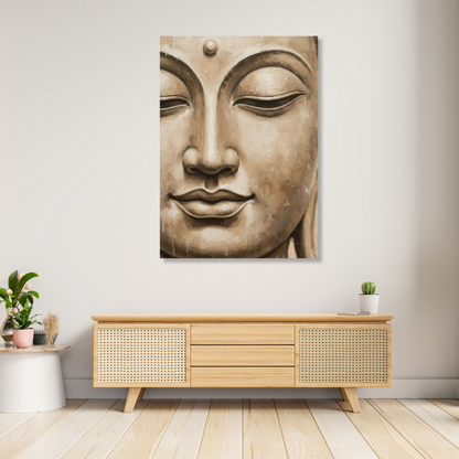 Earthly Buddha Wall Art Canvas Print