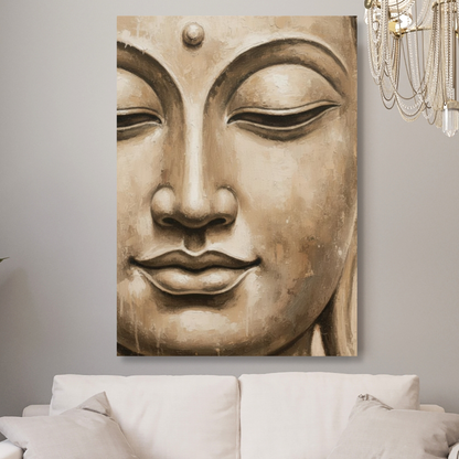 Earthly Buddha Wall Art Canvas Print