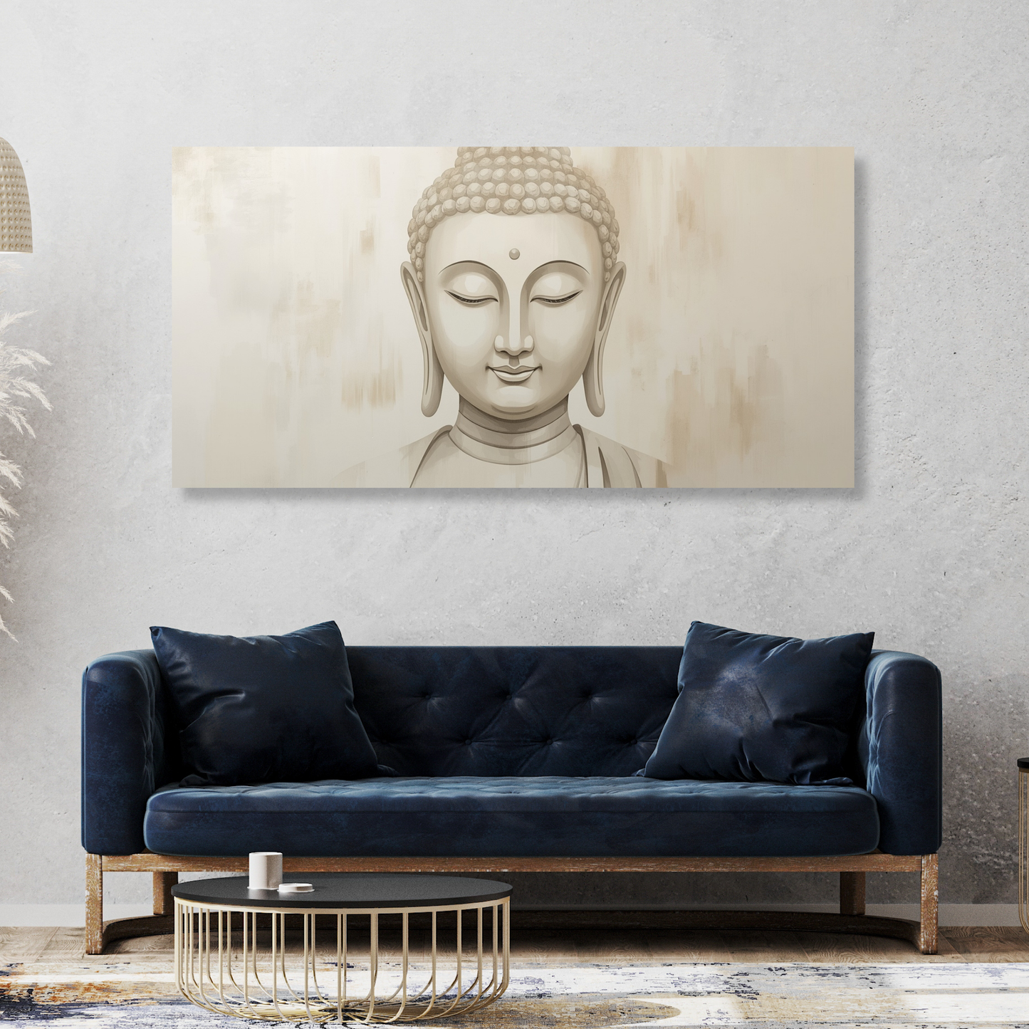 Buddha Earthly Aesthetics Panoramic Wall Art Canvas Print