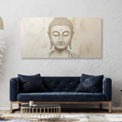 Buddha Earthly Aesthetics Panoramic Wall Art Canvas Print
