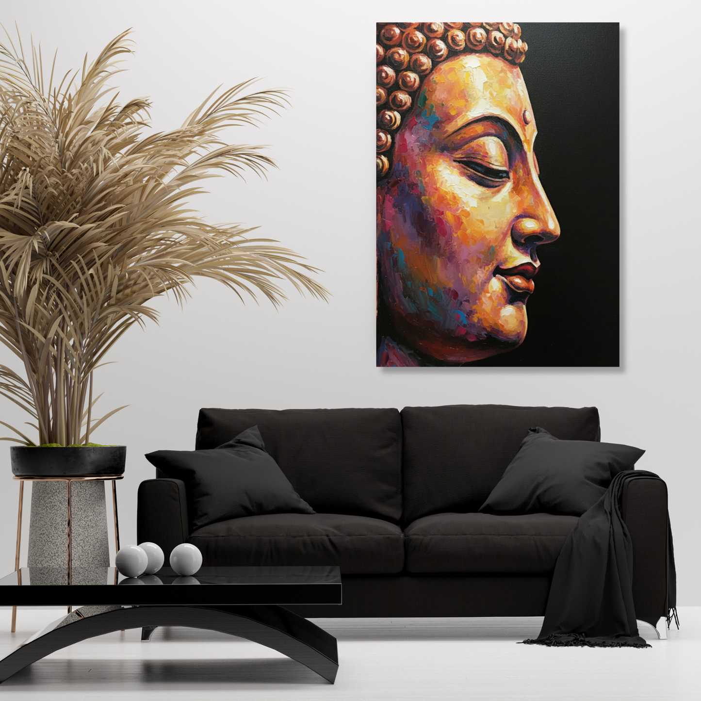 Side View Buddha Wall Art Canvas Print