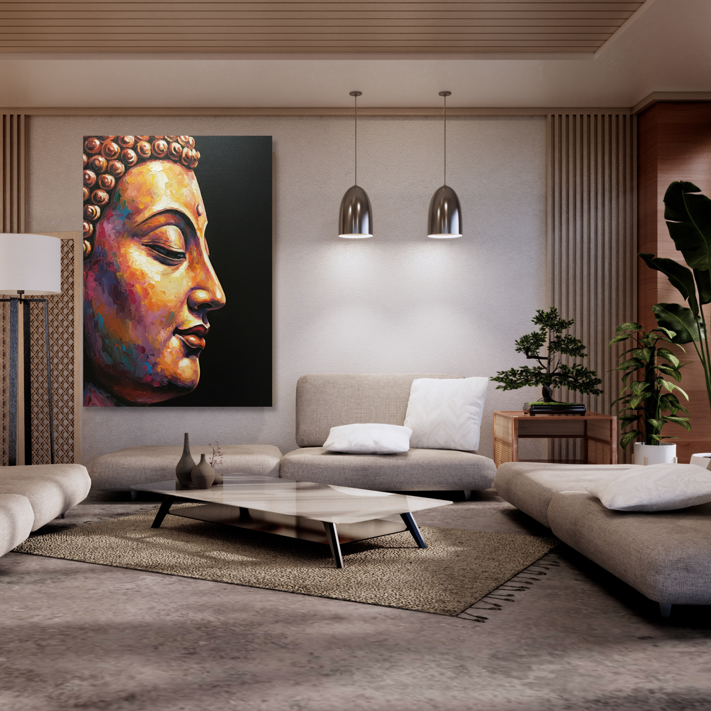 Side View Buddha Wall Art Canvas Print