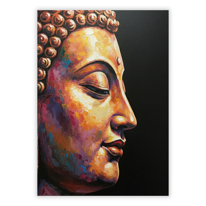 Side View Buddha Wall Art Canvas Print