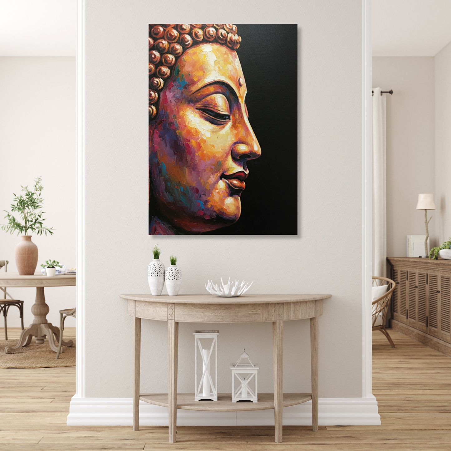 Side View Buddha Wall Art Canvas Print