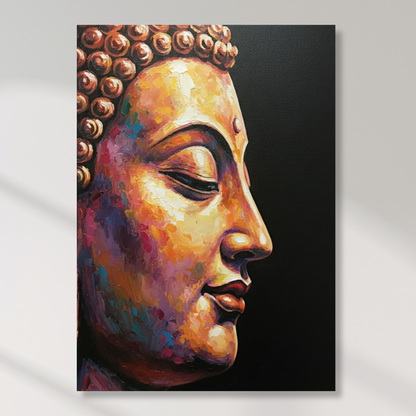Side View Buddha Wall Art Canvas Print