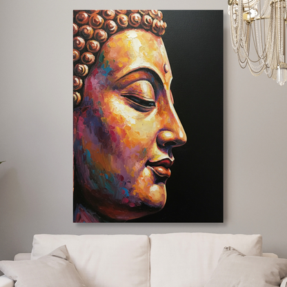Side View Buddha Wall Art Canvas Print