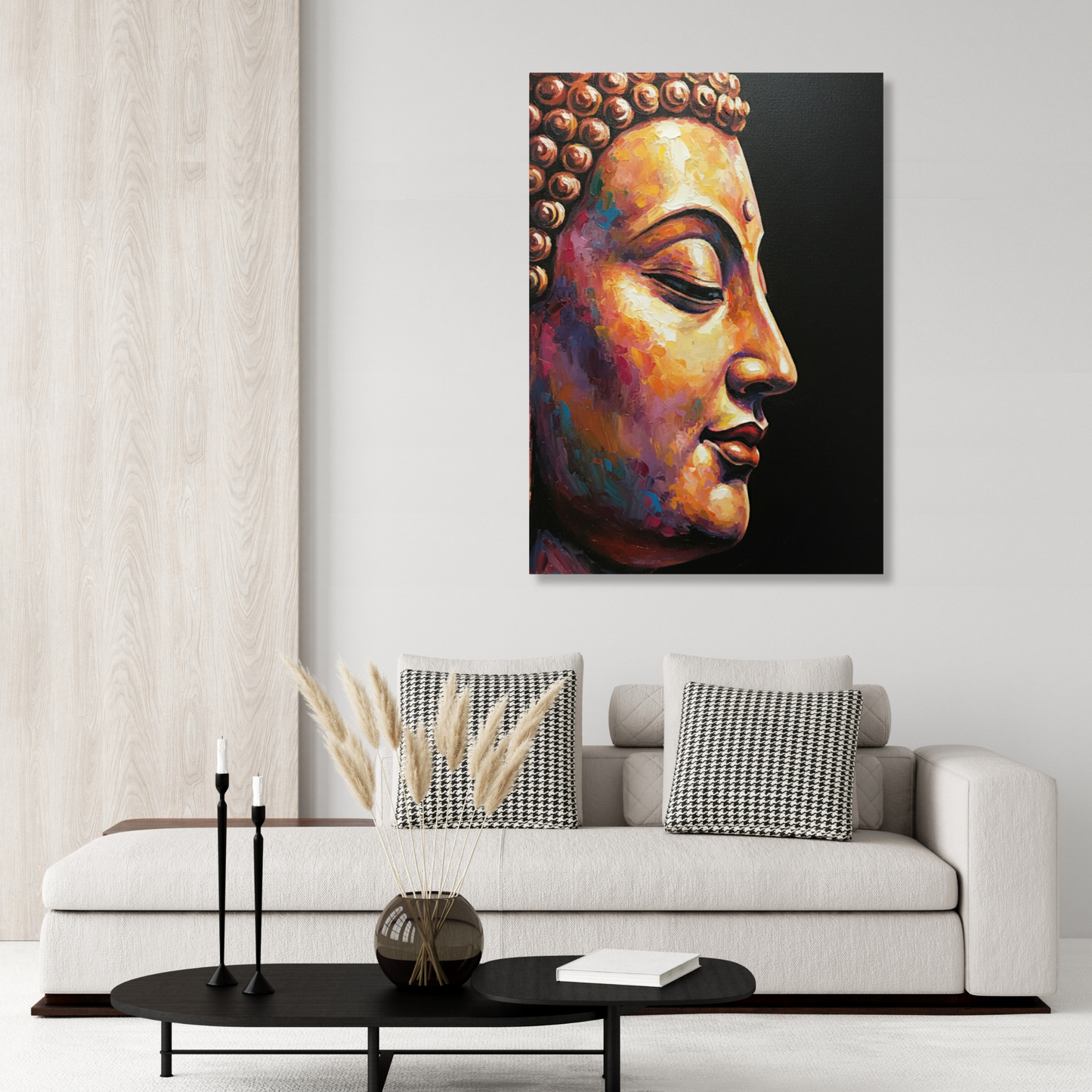 Side View Buddha Wall Art Canvas Print
