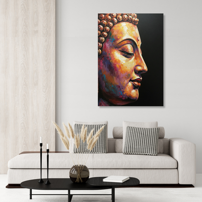 Side View Buddha Wall Art Canvas Print