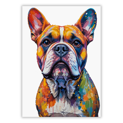 Bulldog Dog Wall Art Canvas Print
