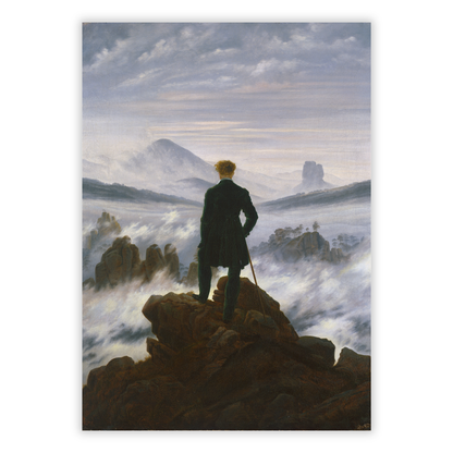 Caspar David Friedrich - Wanderer Above the Sea of Fog Wall Art Canvas Print