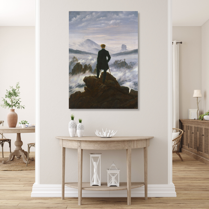Caspar David Friedrich - Wanderer Above the Sea of Fog Wall Art Canvas Print