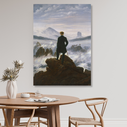 Caspar David Friedrich - Wanderer Above the Sea of Fog Wall Art Canvas Print