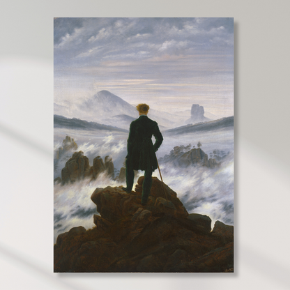 Caspar David Friedrich - Wanderer Above the Sea of Fog Wall Art Canvas Print
