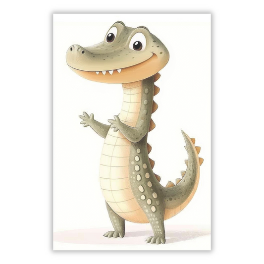 Chester Crocodile Canvas Wall Art Print