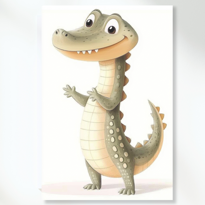 Chester Crocodile Canvas Wall Art Print