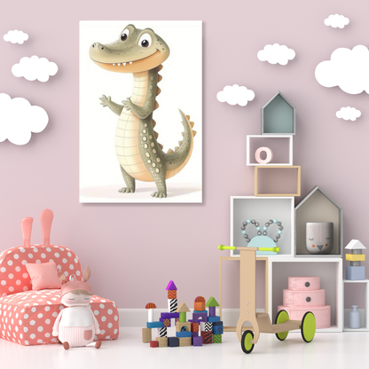 Chester Crocodile Canvas Wall Art Print