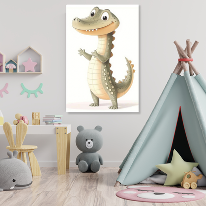 Chester Crocodile Canvas Wall Art Print