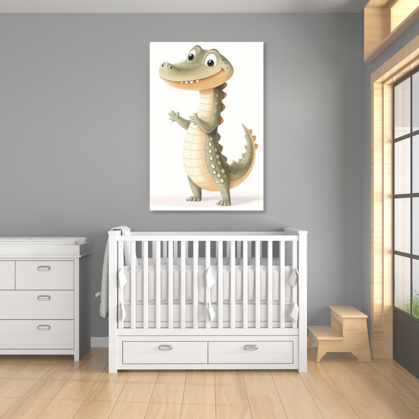 Chester Crocodile Canvas Wall Art Print