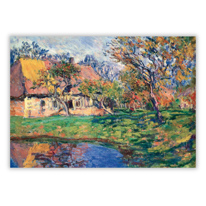 Claude Monet - Chaumière Normande Wall Art Canvas Print