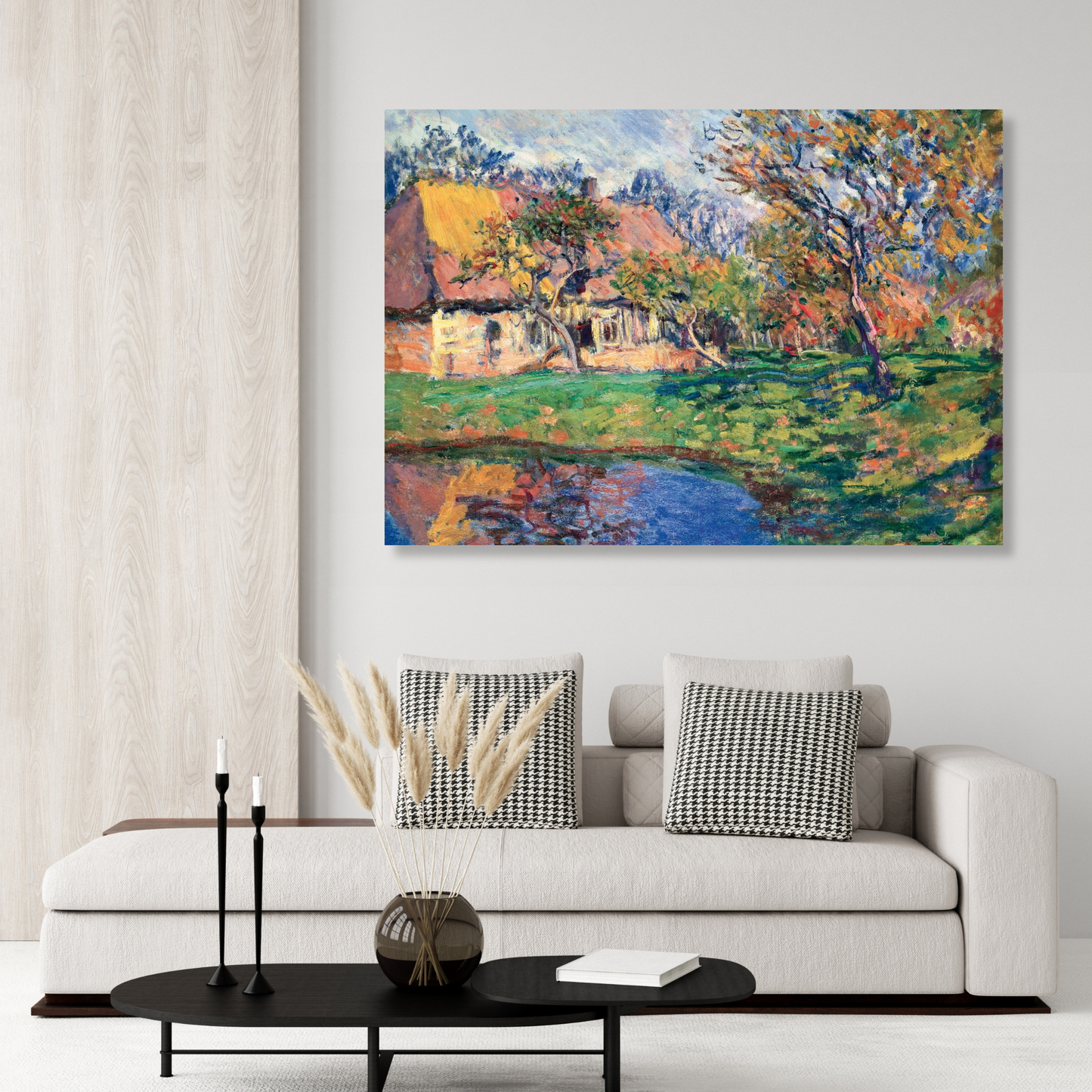 Claude Monet - Chaumière Normande Wall Art Canvas Print