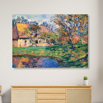 Claude Monet - Chaumière Normande Wall Art Canvas Print