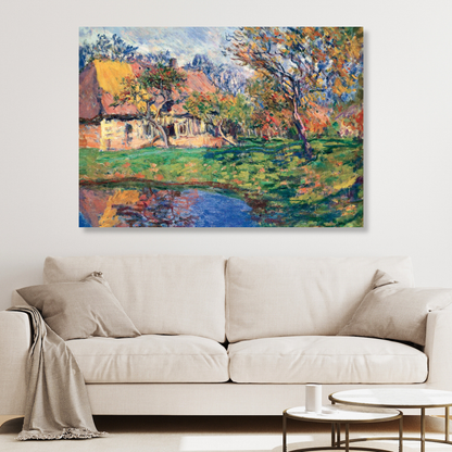 Claude Monet - Chaumière Normande Wall Art Canvas Print