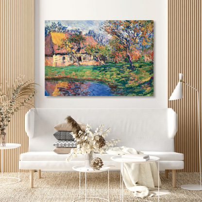 Claude Monet - Chaumière Normande Wall Art Canvas Print