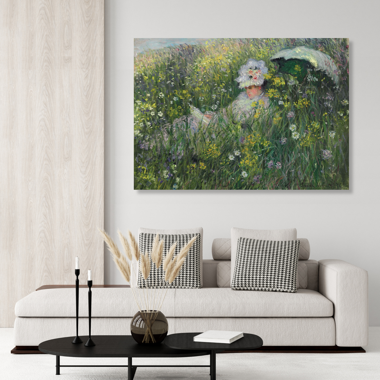 Claude Monet - In The Meadow (Dans La Prairie) Wall Art Canvas Print