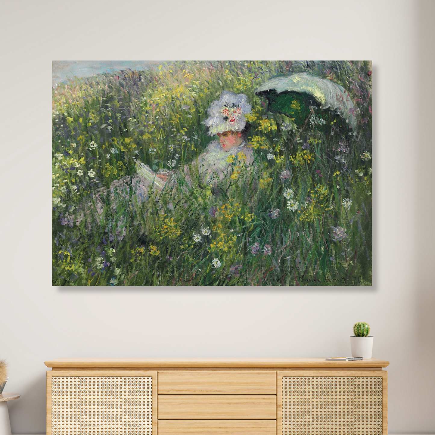 Claude Monet - In The Meadow (Dans La Prairie) Wall Art Canvas Print
