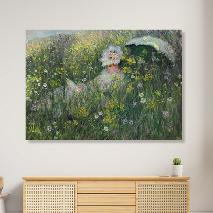 Claude Monet - In The Meadow (Dans La Prairie) Wall Art Canvas Print