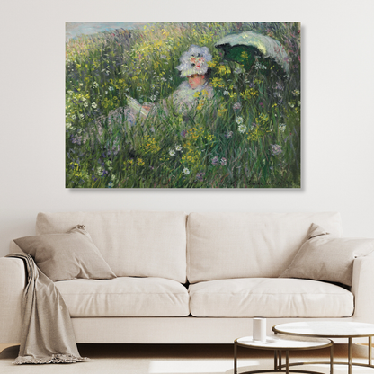 Claude Monet - In The Meadow (Dans La Prairie) Wall Art Canvas Print
