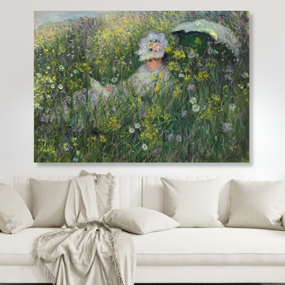 Claude Monet - In The Meadow (Dans La Prairie) Wall Art Canvas Print