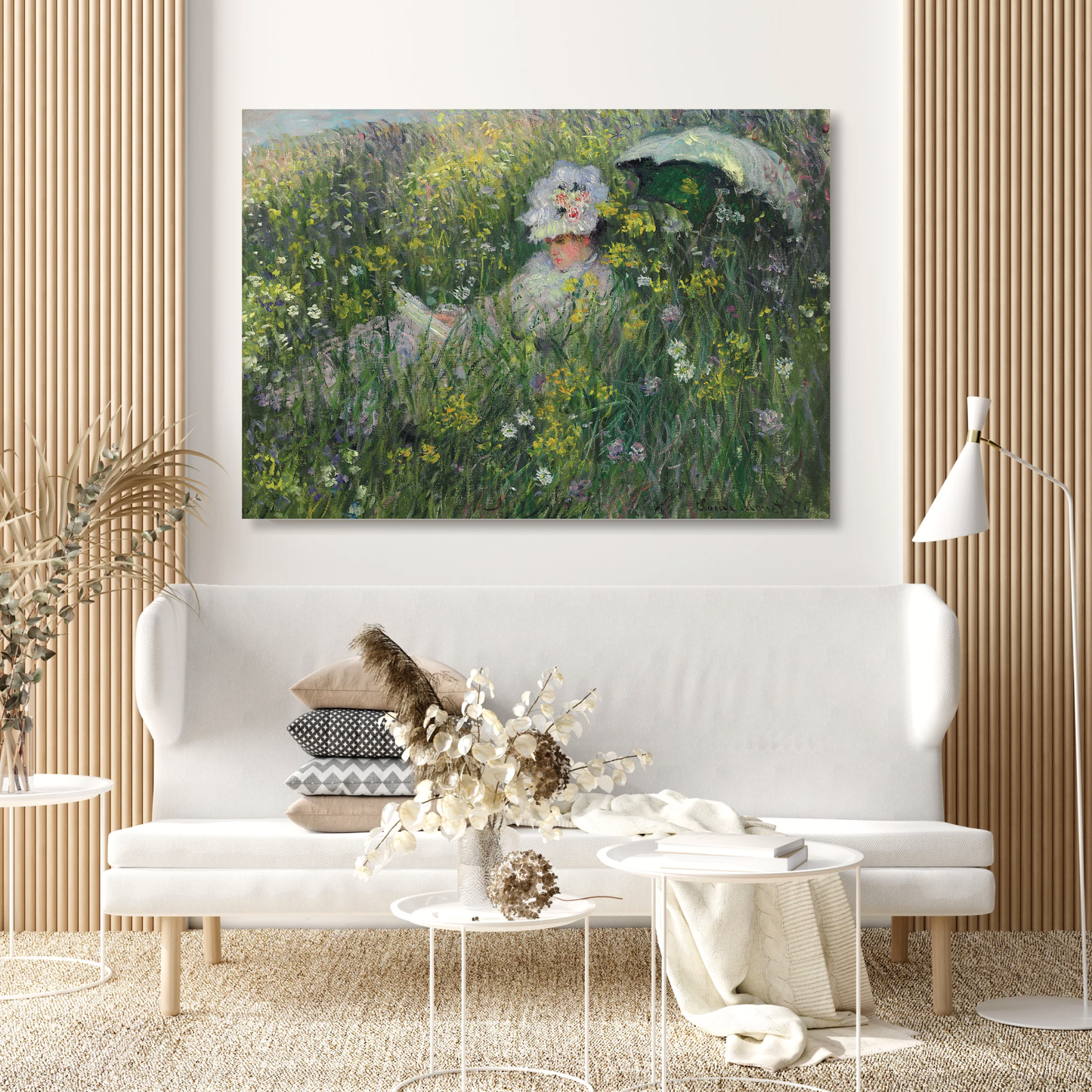 Claude Monet - In The Meadow (Dans La Prairie) Wall Art Canvas Print