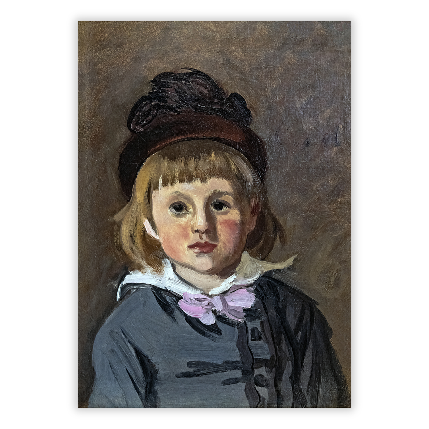 Claude Monet - Portrait of Son Jean Wall Art Canvas Print