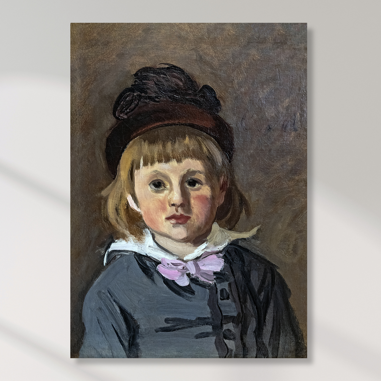 Claude Monet - Portrait of Son Jean Wall Art Canvas Print