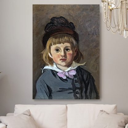 Claude Monet - Portrait of Son Jean Wall Art Canvas Print