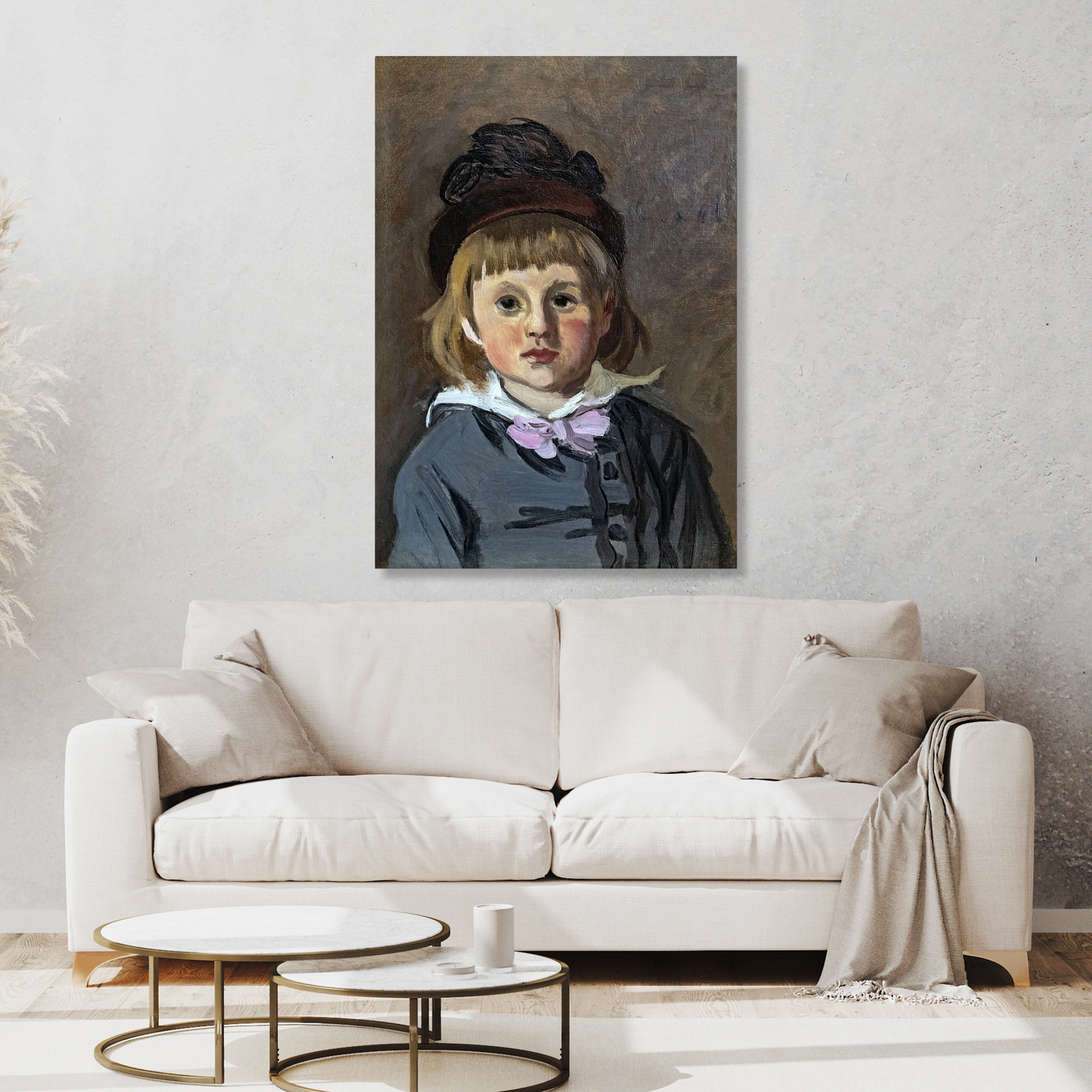 Claude Monet - Portrait of Son Jean Wall Art Canvas Print