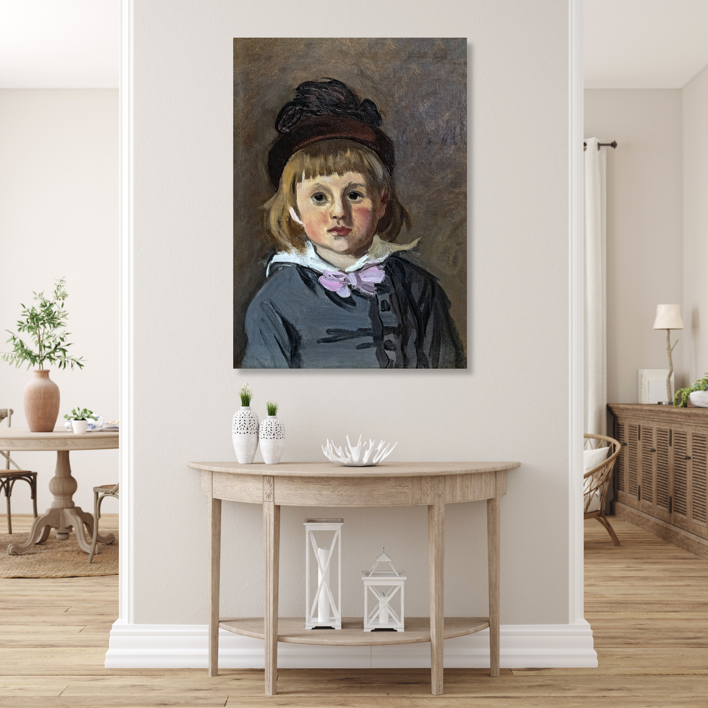 Claude Monet - Portrait of Son Jean Wall Art Canvas Print