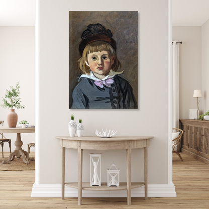 Claude Monet - Portrait of Son Jean Wall Art Canvas Print