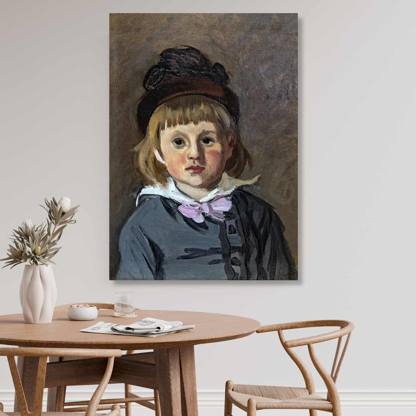 Claude Monet - Portrait of Son Jean Wall Art Canvas Print