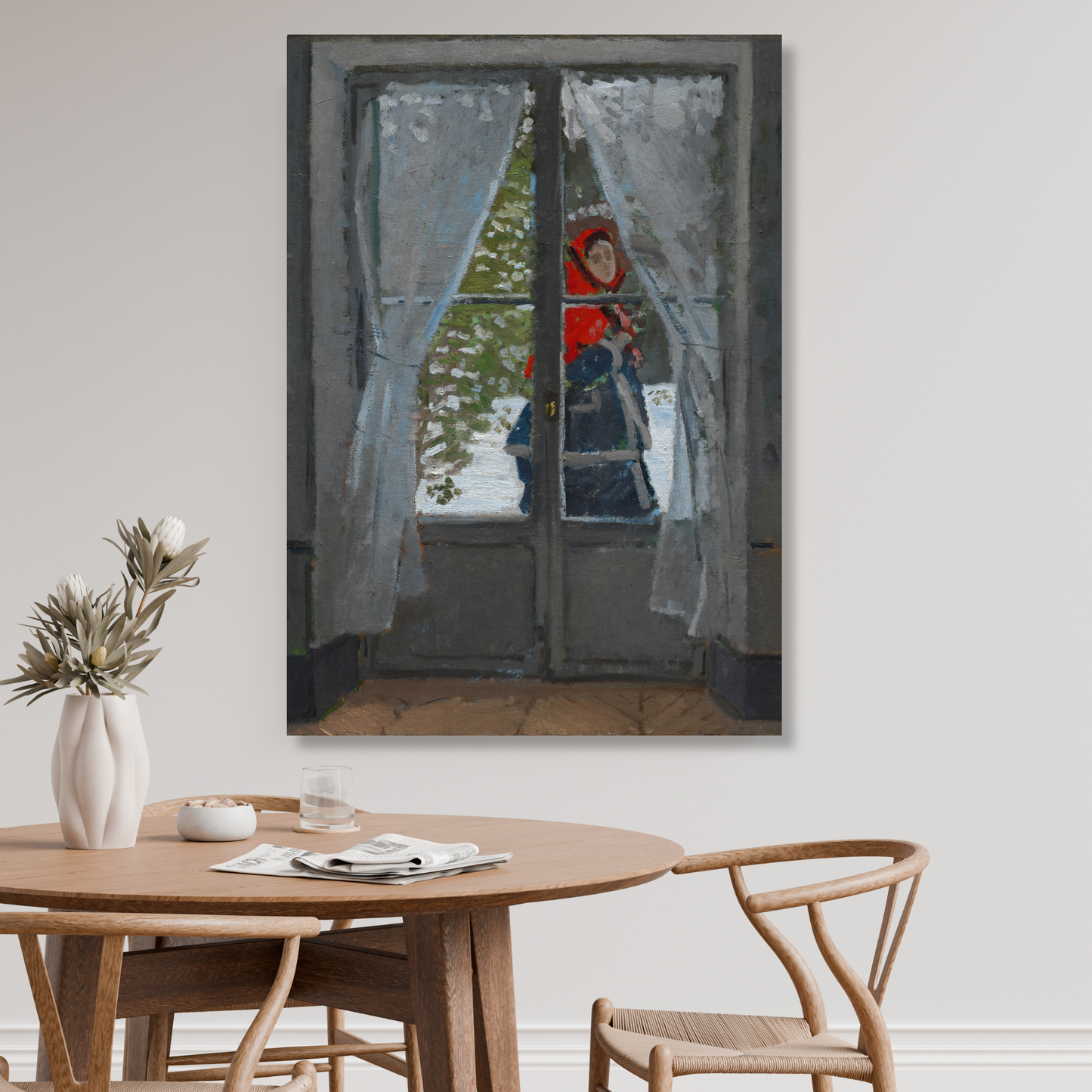 Claude Monet - The Red Kerchief Wall Art Canvas Print