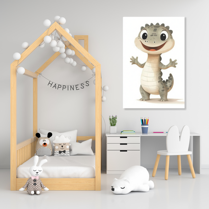 Cornelius Crocodile Canvas Wall Art Print