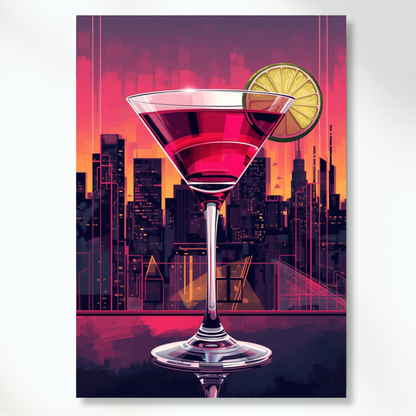 Cosmopolitan In The City Cocktail Wall Art Canvas Print