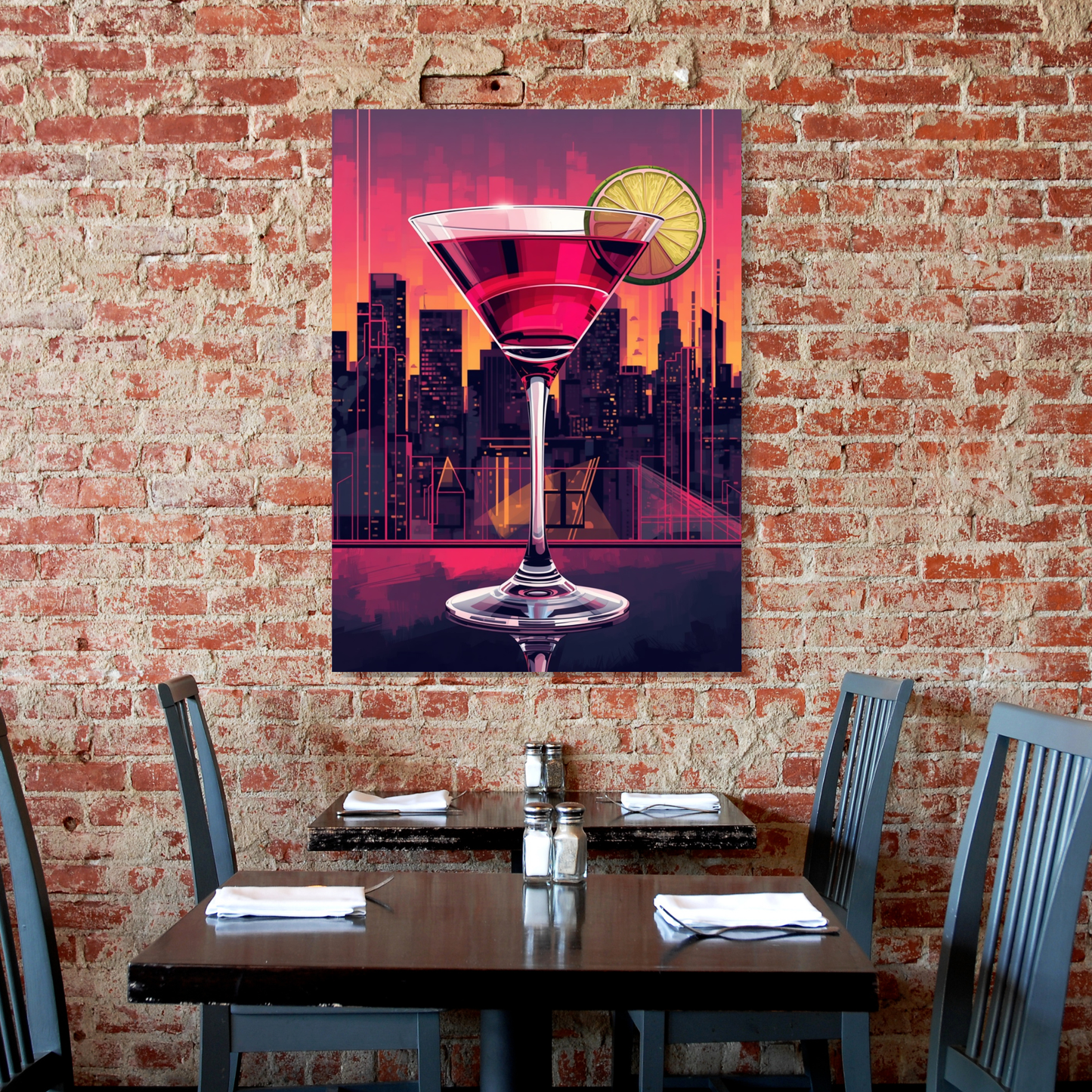 Cosmopolitan In The City Cocktail Wall Art Canvas Print